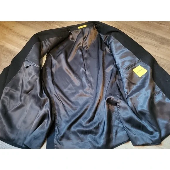 Hickey‎ Freeman Men's Suit Size 46S Black 98% Wool - Picture 8 of 9